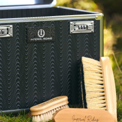 Box de pansage Imperial Riding Shiny Gris / noir