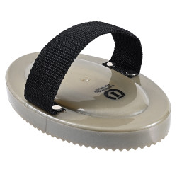 Etrille pvc avec manche Imperial Riding Olive clair métallisé Vert