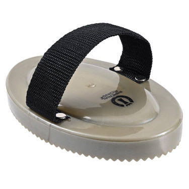 Etrille pvc avec manche Imperial Riding Olive clair métallisé Vert