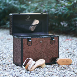 Box de pansage Imperial Riding Basic Slim line Marron / marron croco Box de pansage Imperial Riding Basic Slim line Marron / marron croco