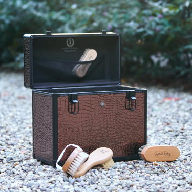 Box de pansage Imperial Riding Basic Slim line Marron / marron croco Box de pansage Imperial Riding Basic Slim line Marron / marron croco