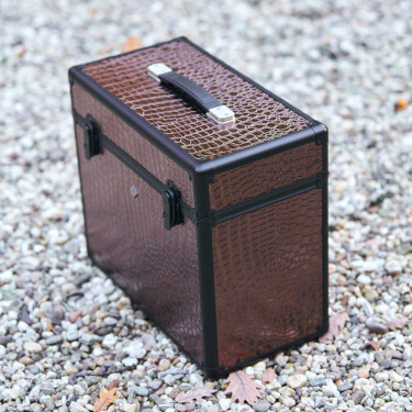 Box de pansage Imperial Riding Basic Slim line Marron / marron croco Box de pansage Imperial Riding Basic Slim line Marron / marron croco