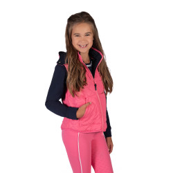 Veste sans manches HKM réversible Maui enfant Fuchsia / marine Rose