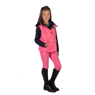 Veste sans manches HKM réversible Maui enfant Fuchsia / marine Rose