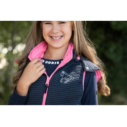 Veste sans manches HKM réversible Maui enfant Fuchsia / marine Rose