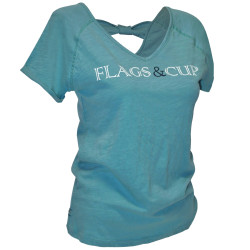 T-shirt femme Amaluza Flags & Cup Vert celadon T-shirt femme Amaluza Flags & Cup Vert celadon