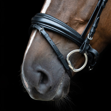 Bridon anglais Imperial Riding combinée Sleek Noir