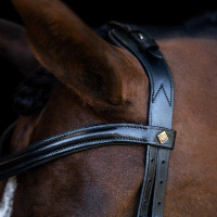 Bridon Imperial Riding avec muserolle combinée ergonomique basse Noir