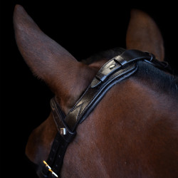 Bridon Imperial Riding avec muserolle combinée ergonomique basse Marron
