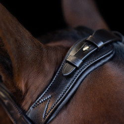 Bridon Imperial Riding avec muserolle combinée ergonomique basse Marron