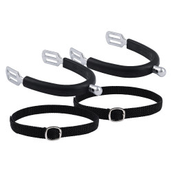 Éperons enfant Imperial Riding Basic 15 mm avec revêtement silicone