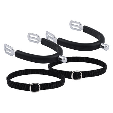 Éperons enfant Imperial Riding Basic 15 mm avec revêtement silicone