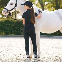 Legging d'équitation Imperial Riding Basic FullGrip Kids Noir