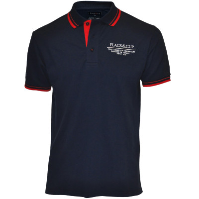 Polo enfant Oyon Flags & Cup Bleu marine