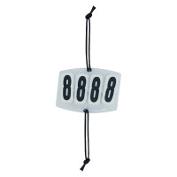 Numéro de compétition Imperial Riding Basic carré 4 chiffres Blanc