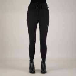 Pantalon d'équitation Euro-Star Aurelle diamond FullGrip femme Noir
