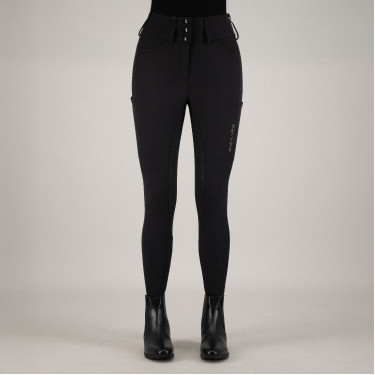 Pantalon d'équitation Euro-Star Aurelle diamond FullGrip femme Noir
