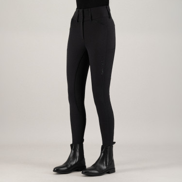 Pantalon d'équitation Euro-Star Aurelle diamond FullGrip femme Noir