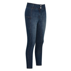 Pantalon d'équitation Euro-Star Classic Slim denim femme Bleu denim foncé