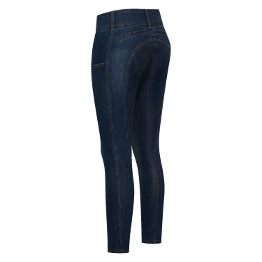 Pantalon d'équitation Euro-Star Classic Slim denim femme Bleu denim foncé