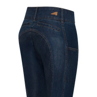 Pantalon d'équitation Euro-Star Classic Slim denim femme Bleu denim foncé