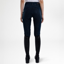 Pantalon d'équitation Euro-Star Classic Slim denim femme Bleu denim foncé