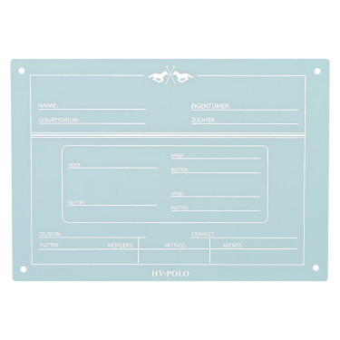 Plaque d'Écurie German HV Polo Polo Powder blue Bleu Plaque d'Écurie German HV Polo Polo Powder blue Bleu