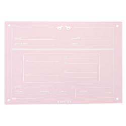 Plaque de box English HV Polo Jolie rose Plaque de box English HV Polo Jolie rose