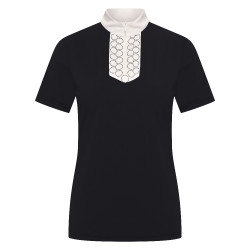 Polo de concours manches courtes Imperial Riding Shine femme Noir
