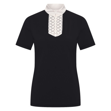 Polo de concours manches courtes Imperial Riding Shine femme Noir