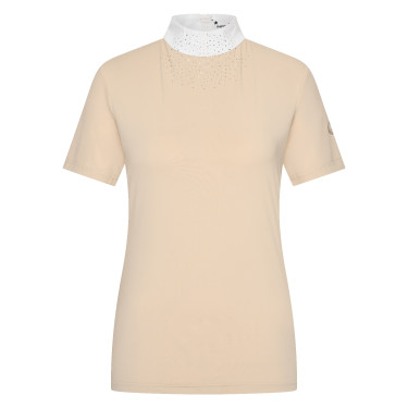 Polo de concours manches courtes Imperial Riding Shines femme Gris / sable