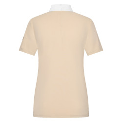 Polo de concours manches courtes Imperial Riding Shines femme Gris / sable