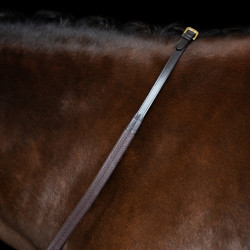 Rênes Imperial Riding en caoutchouc avec renfort en nylon Marron foncé