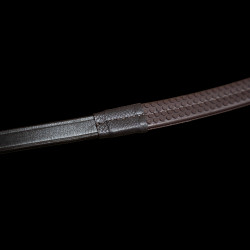 Rênes Imperial Riding en caoutchouc avec renfort en nylon Marron foncé
