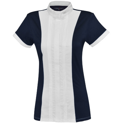 Polo Diamantina femme manches courtes Flags & Cup Bleu marine