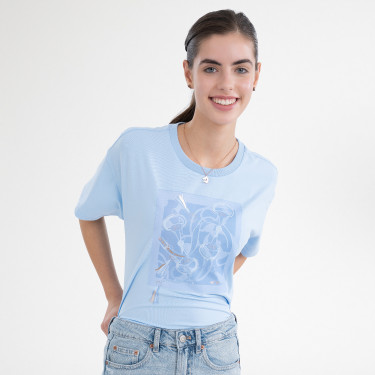 T-shirt manches courtes HV Polo Jenny femme Powder blue Bleu