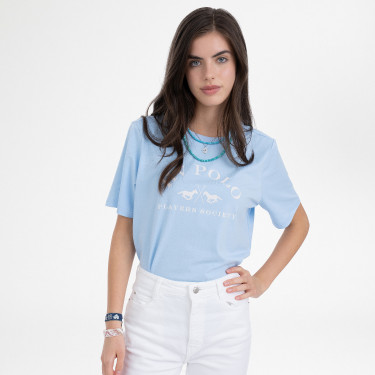T-shirt manches courtes HV Polo Natalie femme Powder blue Bleu
