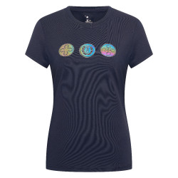 T-shirt manches courtes Imperial Riding Holographics femme Marine Bleu marine