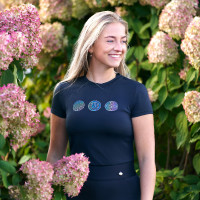 T-shirt manches courtes Imperial Riding Holographics femme Marine Bleu marine