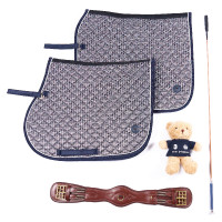 Tapis de selle HV Polo Pilar print GP Marine Bleu marine Tapis de selle HV Polo Pilar print GP Marine Bleu marine