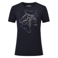 Top manches courtes Euro-Star Amelia femme Noir