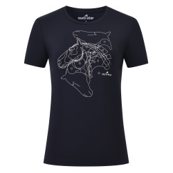 Top manches courtes Euro-Star Amelia femme Noir