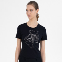 Top manches courtes Euro-Star Amelia femme Noir
