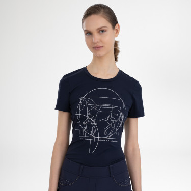 Top manches courtes Euro-Star Mira femme Marine Bleu marine