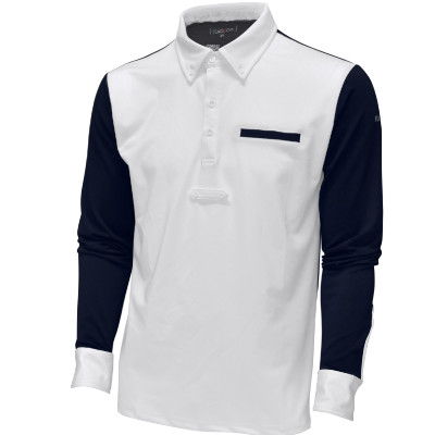 Polo homme Urbano manches longues Flags & Cup Bleu marine