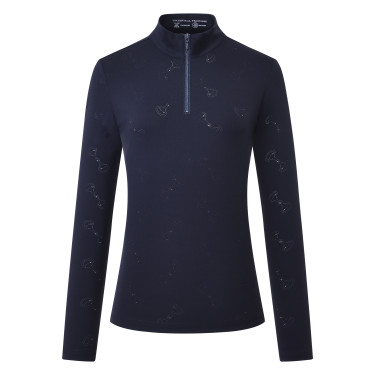 Top manches longues HV Polo Nardia femme Marine Bleu marine