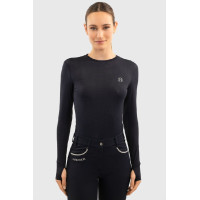 T-shirt manches longues Harcour Bluvea femme Marine Bleu marine