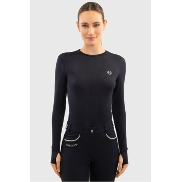 T-shirt manches longues Harcour Bluvea femme Marine Bleu marine