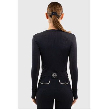 T-shirt manches longues Harcour Bluvea femme Marine Bleu marine