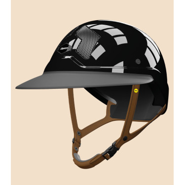 Casque Mips Flex-on Armet noir visière Mixte Star jugulaire marron Casque Mips Flex-on Armet noir visière Mixte Star jugulaire marron